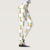 Cooles Summer Gold Foil Ananas Muster Leggings (Rechts)