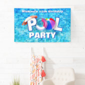 Cooles Summer Pool Party Schwimmen Wasserspass Banner (Insitu)