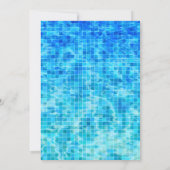 Cooles Summer Pool Party Schwimmen Wasserspass Einladung (Rückseite)