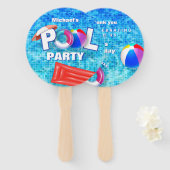 Cooles Summer Pool Party Schwimmen Wasserspass Fächer (Vorne und Hinten)