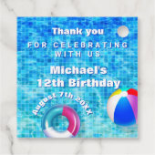 Cooles Summer Pool Party Schwimmen Wasserspass Geschenkanhänger (Rückseite)