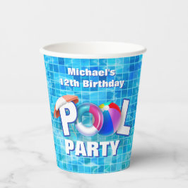 Cooles Summer Pool Party Schwimmen Wasserspass Pappbecher