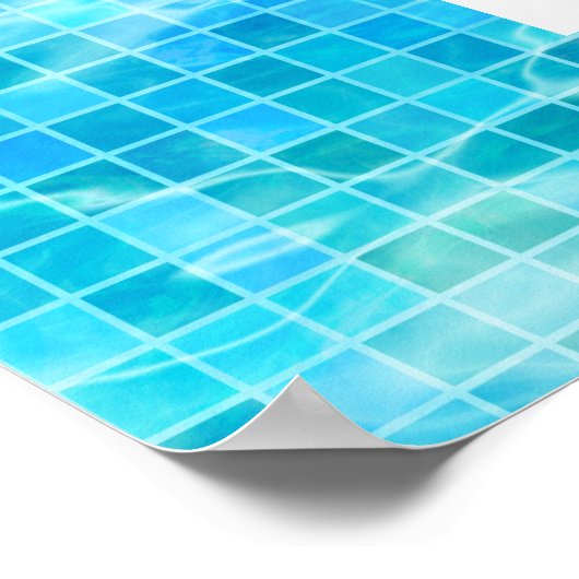 Cooles Summer Pool Party Schwimmen Wasserspass Poster (Ecke)