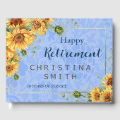 Cooles Summer Sunflower Watercolor Party für die V Gästebuch (Vorderseite)