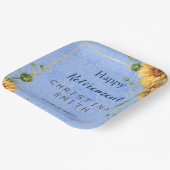 Cooles Summer Sunflower Watercolor Party für die V Pappteller (Gewinkelt)