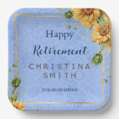 Cooles Summer Sunflower Watercolor Party für die V Pappteller (Vorderseite)