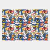 cooles Superheld-Wortart-Muster Geschenkpapier Set (Vorderseite 2)