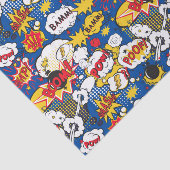 cooles Superheld-Wortart-Muster Seidenpapier (Ausschnitt)