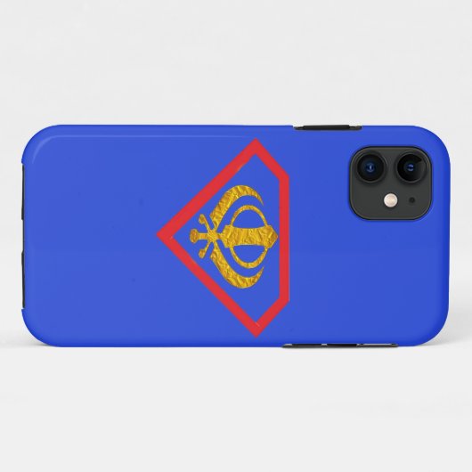 cooles Supersikh Khanda Löwe-Symbol Case-Mate iPhone Hülle (Rückseite (Horizontal))