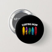 Cooles Surfen für Mama Mama Surfer Surfboard Stran Button (Vorne & Hinten)