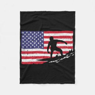 Cooles Surfen für Männer Frauen 4. Juli American F Fleecedecke
