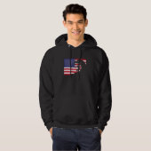 Cooles Surfen für Männer Frauen 4. Juli American F Hoodie (Vorne ganz)