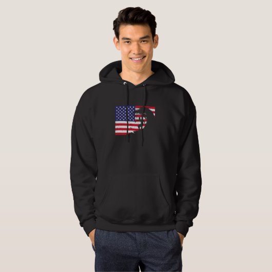 Cooles Surfen für Männer Frauen 4. Juli American F Hoodie (Vorne ganz)