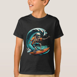Cooles Surfen für Männer Frauen Skelett Surfer Sur T-Shirt