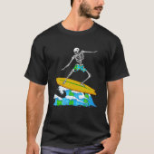 Cooles Surfen für Männer Skelettsurfboa T-Shirt (Vorderseite)