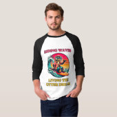Cooles Surfen Otter Reiten T-Shirt (Vorne ganz)