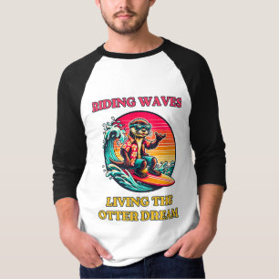 Cooles Surfen Otter Reiten T-Shirt