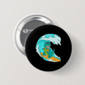 Cooles Surfer-Design für Männer Frauen Surfer Surf Button (Vorne & Hinten)
