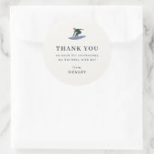 Cooles Surfstrand Thema Vielen Dank Runder Aufkleber (Tasche)