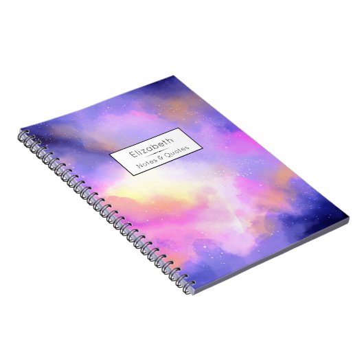 Cooles Surreal Clouds Wasserfarbdesign Notizblock (Rechte Seite)