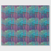 Cooles Surreal Pink Blue Rain Cloud Tropfen Muster Geschenkpapier (Flach)