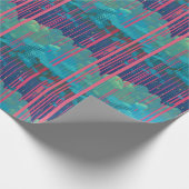 Cooles Surreal Pink Blue Rain Cloud Tropfen Muster Geschenkpapier (Ecke)