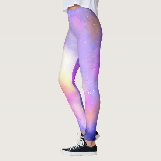 Cooles Surreal Space Clouds Watercolor-Design Leggings (Links)