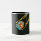 Cooles Sushi Zweifarbige Tasse (Mittel)