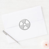 Cooles Symbol für metallische radioaktive Strahlun Runder Aufkleber (Umschlag)
