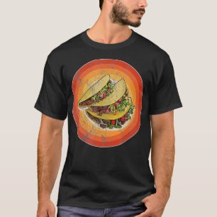 Cooles Taco Cinco De Mayo Meican Food Lover Retro  T-Shirt