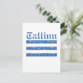 Cooles Tallinn-Stadtflaggendesign Postkarte (Stehend Vorderseite)
