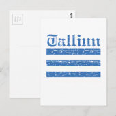 Cooles Tallinn-Stadtflaggendesign Postkarte (Vorne/Hinten)