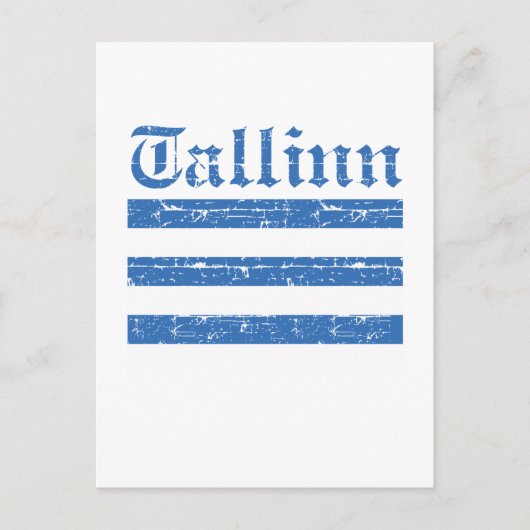 Cooles Tallinn-Stadtflaggendesign Postkarte (Vorderseite)