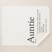 Cooles Tantentanzangebot in Schwarz und Weiß Sherpadecke (Vorderseite (Horizontal))