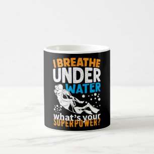 Cooles Tauchdesign - ich atme unter Wasser Kaffeetasse