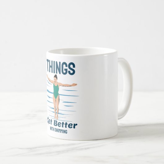 Cooles Tauchen - das Schwimmen wird besser Kaffeetasse (VorderseiteRechts)