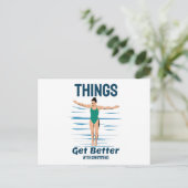 Cooles Tauchen - das Schwimmen wird besser Postkarte (Stehend Vorderseite)