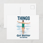 Cooles Tauchen - das Schwimmen wird besser Postkarte (Vorne/Hinten)