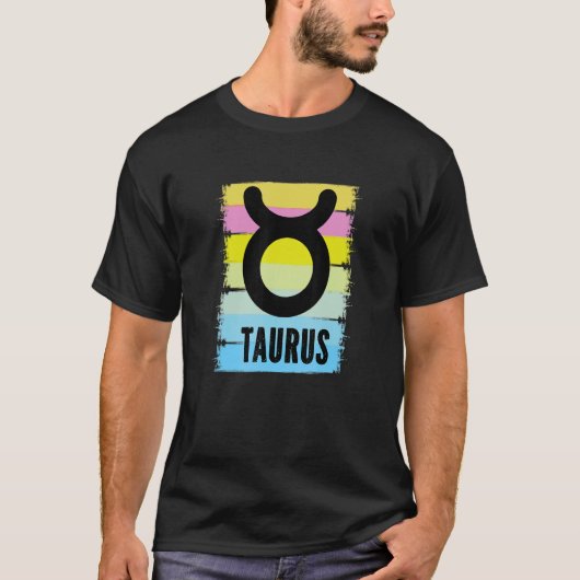 Cooles Taurus Symbol Astrologie Tarot Horoskope Bi T-Shirt (Vorderseite)