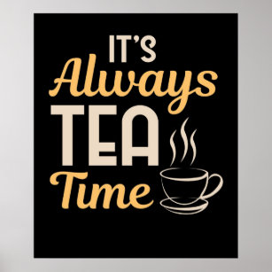 Cooles Tea Time Teezeremonie Party Lounge Poster