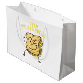 Cooles Team Grillkäse Geschenk Funny Squad Toastge Große Geschenktüte (Rückseite Schrägansicht)