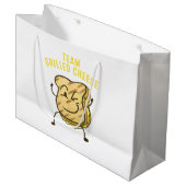 Cooles Team Grillkäse Geschenk Funny Squad Toastge Große Geschenktüte (Vorderseite Schrägansicht)