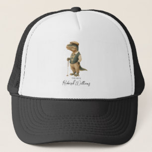 Cooles Tee-Rex-Golfer-Dinosaur-Signatur-Name Truckerkappe