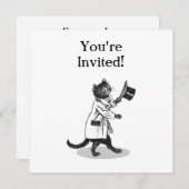 Cooles Template für die Cat-benutzerdefinierten Ei Einladung (Vorne/Hinten)