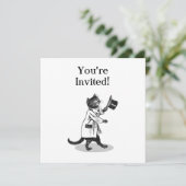 Cooles Template für die Cat-benutzerdefinierten Ei Einladung (Stehend Vorderseite)