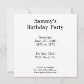 Cooles Template für die Cat-benutzerdefinierten Ei Einladung (Rückseite)