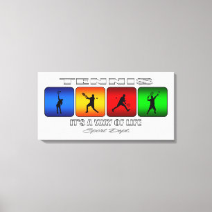 Cooles Tennis ist es eine Lebensart (Mann) Leinwanddruck