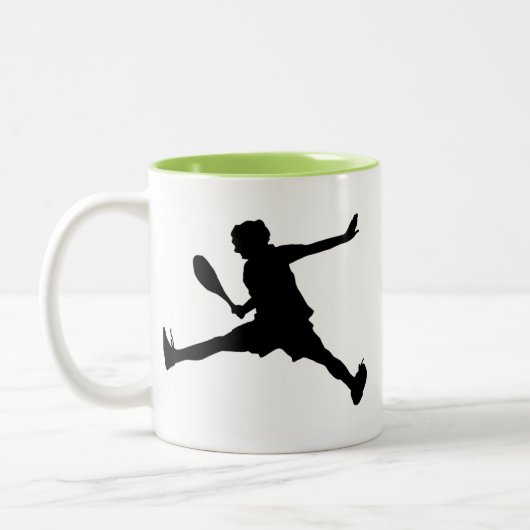 Cooles Tennis Zweifarbige Tasse (Links)