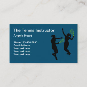 Cooles Tennislehrerthema Visitenkarte