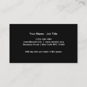 Cooles Thema für die Konstruktion von Silbermetall Visitenkarte (Rückseite)